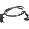 Kabel zasilający kątowy EURO (radiowy) CEE 7/16 - IEC 320 C7 0,5m 56588