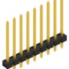Pin header, 9 pole, pitch 2.54 mm, straight, black, SLLP11909G