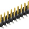 Pin header, 20 pole, pitch 2.54 mm, angled, black, SLLP6SMD03820SPS
