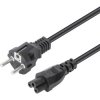 Manhattan 356602 Current Cable 1x C5 Mickey Mouse to 1x PG plug 3m Black