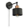 Lampa Loft Abi-G K4w 1Xe27 Kinkiet Czarno Złota