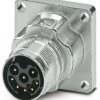Surface-mounting plug, M17, 8 pole, crimp connection, standard/ONECLICK quick locking system, straight, 1628930