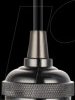 49508 Vintage pendant light, E27 base, textile cable 1.5 m, black