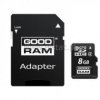 Karta Micro SD 8GB class4; adapter GOODRAM