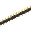Pin header, 30 pole, pitch 2.54 mm, angled, black, SL10SMD04030G