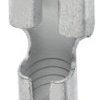 Uninsulated flat plug sleeve, 6.3 x 0.8 mm, 4.0 to 6.0 mm², AWG 12 to 10, brass, tin-plated, 3240160
