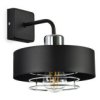 Lampa Loft Ida-S K9 1Xe27 Kinkiet Czarno Srebrny