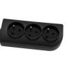Rozgałęźnik do przedłużacza 3-gniazda z/u czarny GN-30-2