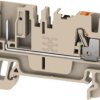 Terminal block, push-in connection, 2.5 mm², 2 pole, 24 A, 8 kV, dark beige, 2675820000