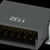 Male connector, 12 pole, pitch 1.27 mm, angled, 1377297