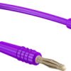 Measuring lead with (2 mm plug, spring-loaded, straight) to (2 mm plug, spring-loaded, straight), 300 mm, purple, PVC, 0.5 mm²,