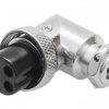 Wtyk mikrofonowy CB 4pin kątowy