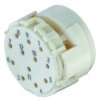 Plug insert, 12 pole, crimp connection, straight for circular connector M23, 09151123001