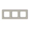 Mini Ramka Uniwersalna Potrójna Kwadratowa Z Tworzywa Taupe 60Mr-3