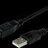 11458808 USB 2.0 cable, A plug to B plug, black, 0.8 m
