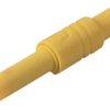 KUN S GE Gniazdo na przewód, 4mm, bezp., przykręc., żółte, 1000V=/~, kat.III, 24A, Hirschmann, 934096103, KUNSGE