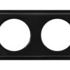 Ramka podwójna kwadratowa do łączników i gniazd Retro ceramic - czarna