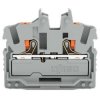 2 wire mini through terminal, spring-clamp connection, 0.25-4.0 mm², 1 pole, 24 A, 8 kV, gray, 2252-301
