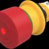 Emergency stop, rotary release, mounting Ø  16 mm, illuminated, red, 2 Form B (N/C), 61-6451.4257