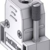 Deltron Connectors CTLM09M2.5 Obudowa złącza D-SUB, tworzywo sztuczne, metalizowane, 180 °, 1 szt.
