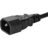 Power cord, International, C14-plug, straight on C13 socket, straight, H05VV-F3G1.0 mm², black, 2 m, 6007.0214
