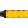 Listwa gumowa 4x230V 16A IP54 żółta