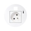 Meblowe gniazdo zasilające Simon 400 z USB-C i RJ45