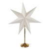 Dekoracje - Świecznik Złoty, Papierowa Gwiazda Beżowa, 67X45 Cm, Na Żarówkę...