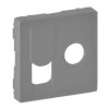 VALENA LIFE Plakietka gniazda męskiego TV + RJ45 aluminium 754832 LEGRAND