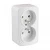 Gniazdo natynkowe podwójne GNBD250 2x2P+Z kolor biały 250V 16A