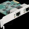 88101 Network card, PCIe, 2.5 Gigabit Ethernet, 2x RJ45