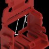 221-509/000-005 Mounting carrier with strain relief, 10-conductor, red