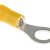 Zacisk oczkowy rozmiar przewodu 6mm² Ø , M8 izolowany średnica wew 8.4mm Żółty RS PRO