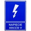 Tabliczka /znak informacyjny/ TZI 52x74S /NAPIĘCIE 400/230V/ E04TZ-01041111100 /10szt./