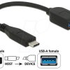 65684 USB 3.1 cable, C male to a female, 10 cm