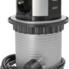 Socket tower, 3-way, 1.5 m, 16 A, with surge protection, black/silver, 229005011