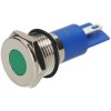 R-TECH 656936 Panel Indicator 14mm Flat 12V Grn Nickel Brass