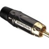 Wtyczka RCA Montaż na kablu Męski, styki pozłacane 10A Amphenol Industrial