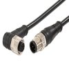 Kabel przemysłowy konfekcjonowany ze złączem Złącze M12 długość 5m Rodzaj A Żeńskie Złącze B Złącze M12
