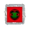 MINI Gniazdo pojedyncze z uziemieniem DATA z kluczem czerwony MGZK KARLIK