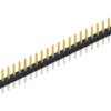 Pin header, 30 pole, pitch 2 mm, straight, black, 10062113