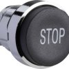 Schneider Electric ZB4BL234 ZB4BL234 Element czołowy dla przycisku resetowalny (Ø) 22 mm STOP chrom, czarny 1 szt.