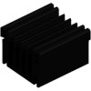 Extruded heatsink, (L x W x H) 50 x 47.8 x 33 mm, 5.3 to 2.2 K/W, black anodized, SK 495 50 SA