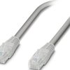 Patch cable, RJ45 plug, straight to RJ45 plug, straight, Cat 5, UTP, PVC, 0.3 m, gray, 1438324