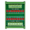 DIN Rail Mount 16 LEDs Indicator Light Module, Red, Support 5~50VDC Common Positive/Negative