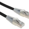 Kabel kategorii 6, Czarny, Wtyk RJ45/męski RJ45dł.: 1m, mat. koszulki: LSZH