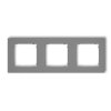 MINI Ramka 3 potrójna uniwersalna z tworzywa szary mat 27MR-3 KARLIK
