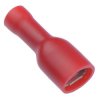 Red 4.8mm x 0.5mm Female Fully Insulated Tab Crimp Connector (Pack of 100)