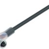 Sensor actuator cable, M8-cable socket, angled to open end, 3 pole, 5 m, PUR, black, 4 A, 77 3608 0000 50003-0500