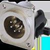 XLR panel plug, 6 pole, gold-plated, zinc die casting, NC6MDM3-H-1